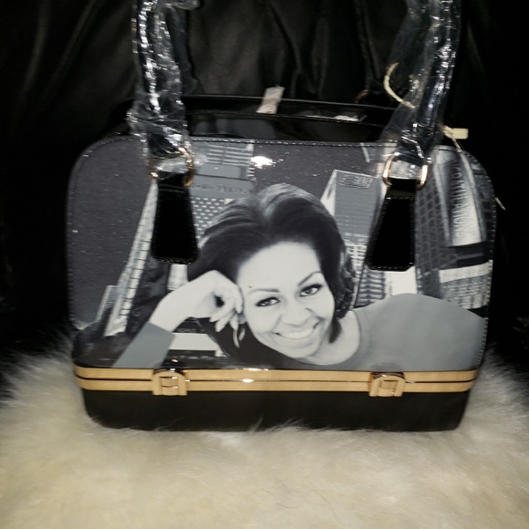 ■Memories of Michelle Obama:Black Shoulder/Handbag - Picture 3 of 3